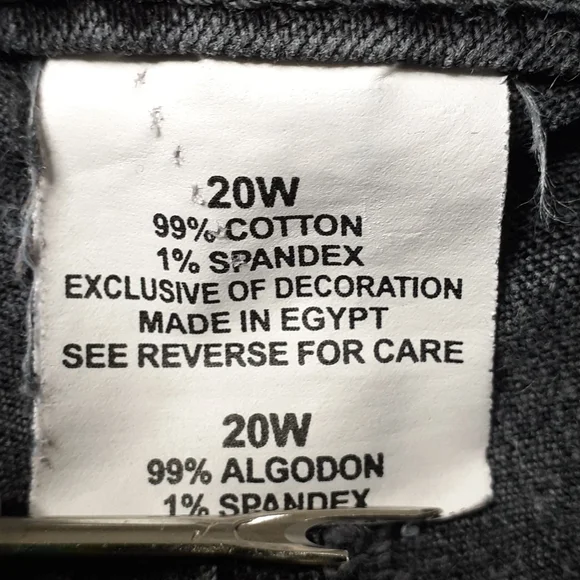 Just My Size Bootcut Curvy Faded Black Jeans Size 20W - Picture 13 of 16